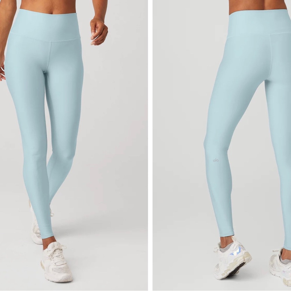 ALO Yoga High-Waist Light Blue Leggings